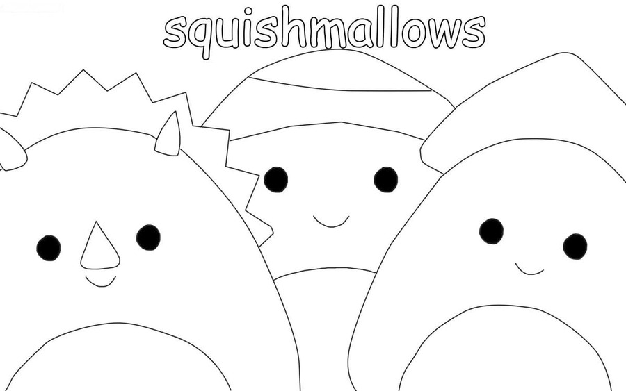 Tekenen Squishmallows gratis simpel