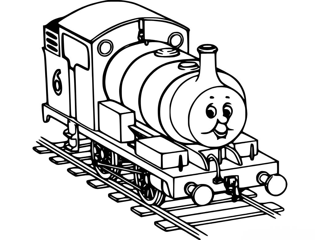 Tekenen Thomas De Trein gratis afdrukbare simpel