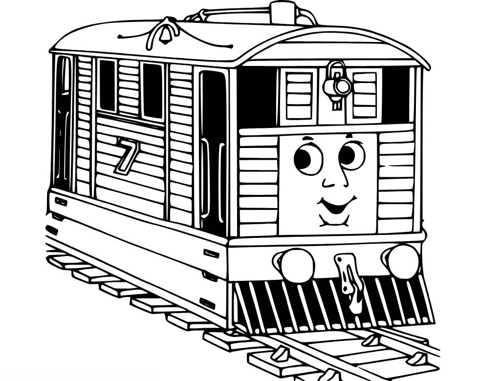 Tekenen Thomas De Trein gratis basis
