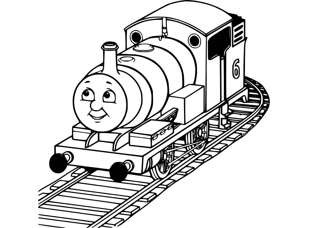 Tekenen Thomas De Trein gratis voor kinderen