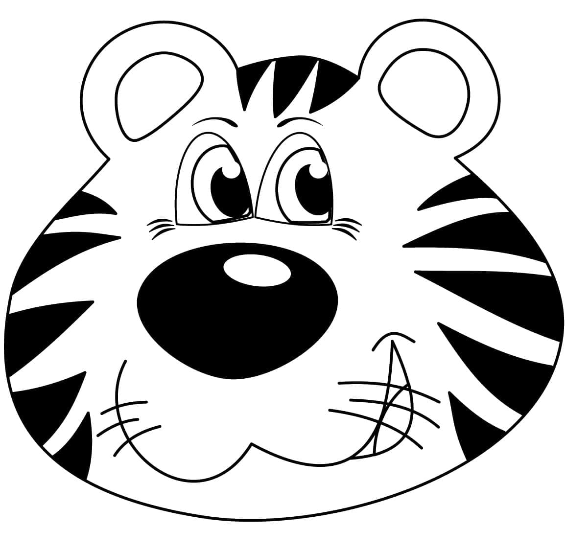 Tekenen Tijger gezicht