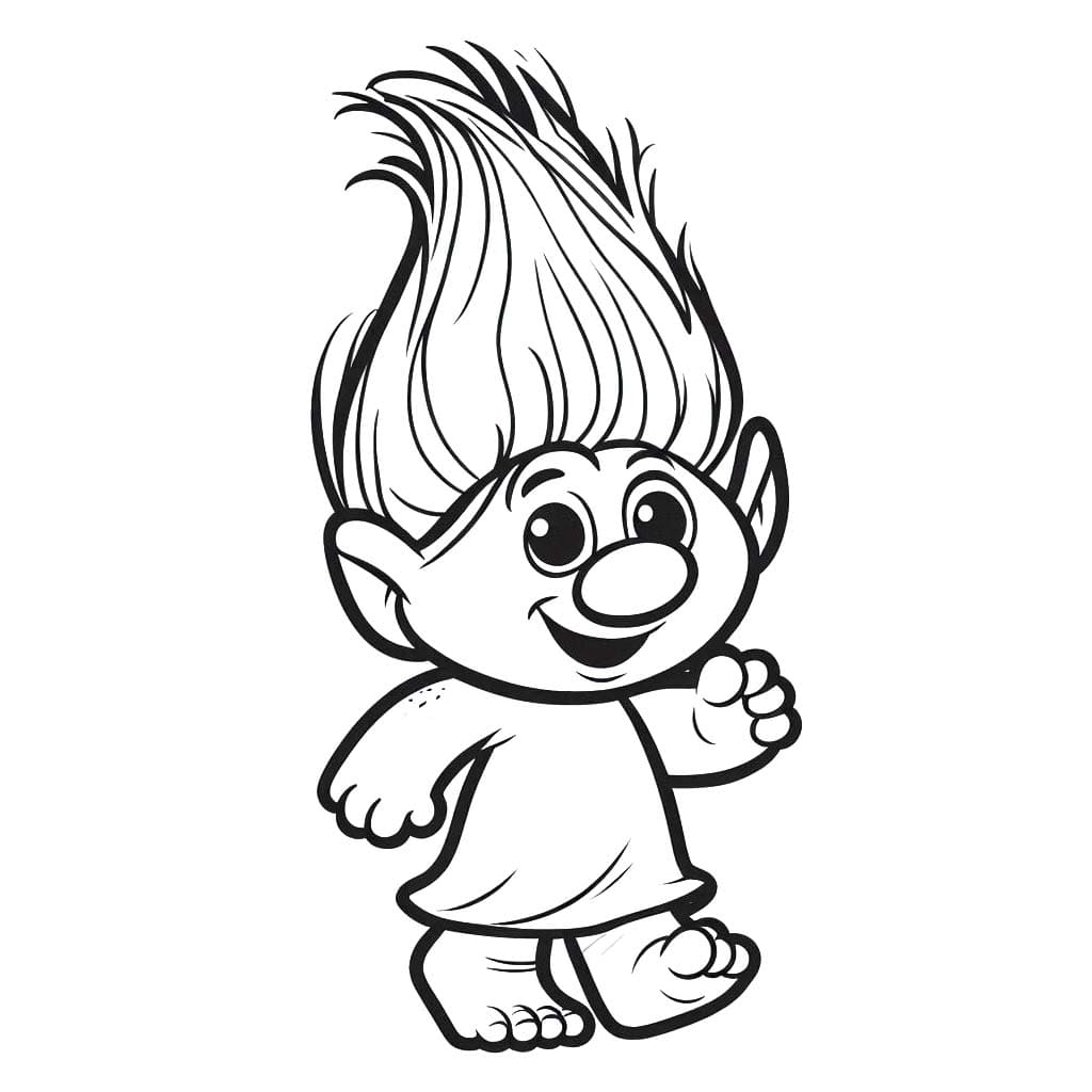 Tekenen Trolls basis bij kinderen