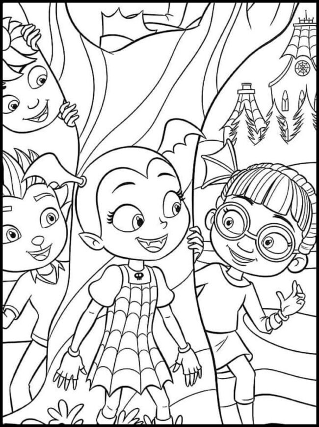 Tekenen Vampirina afdrukbaar voor kinderen