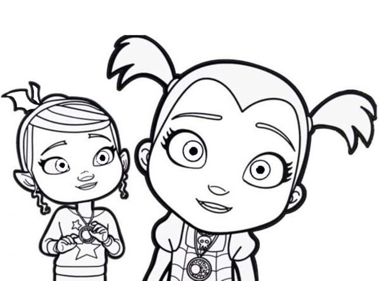Tekenen Vampirina afdrukbare eenvoudig