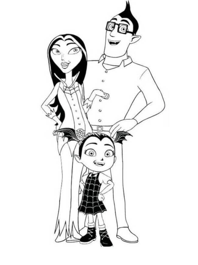 Tekenen Vampirina gratis afdrukbare basis