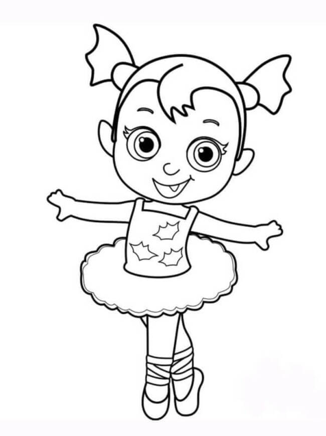 Tekenen Vampirina gratis simpel