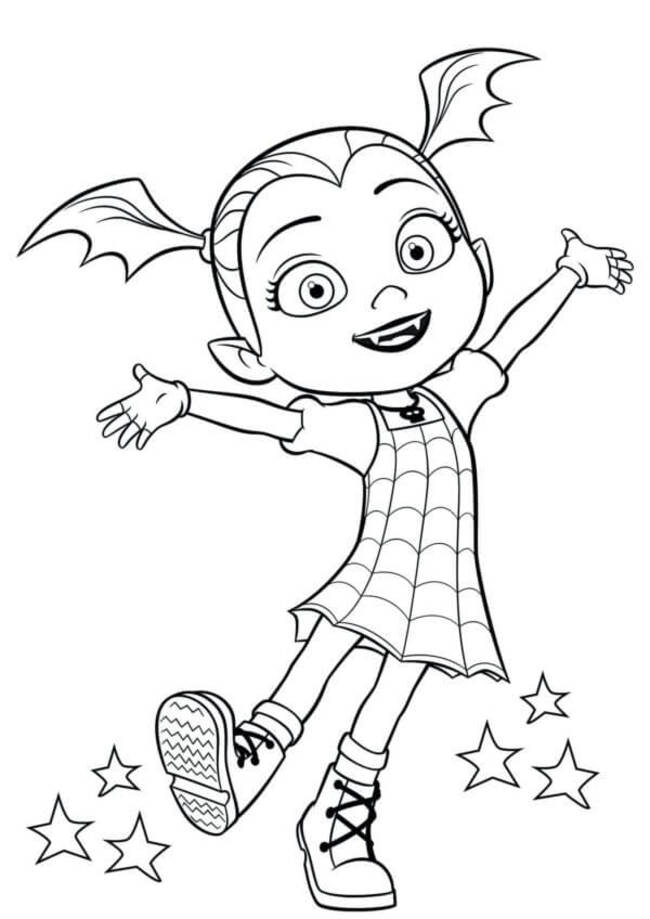 Tekenen Vampirina schattig