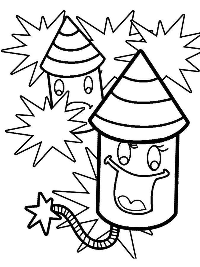 Tekenen Vuurwerk gratis