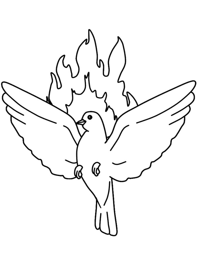 Tekening Pinksteren gratis voor kinderen