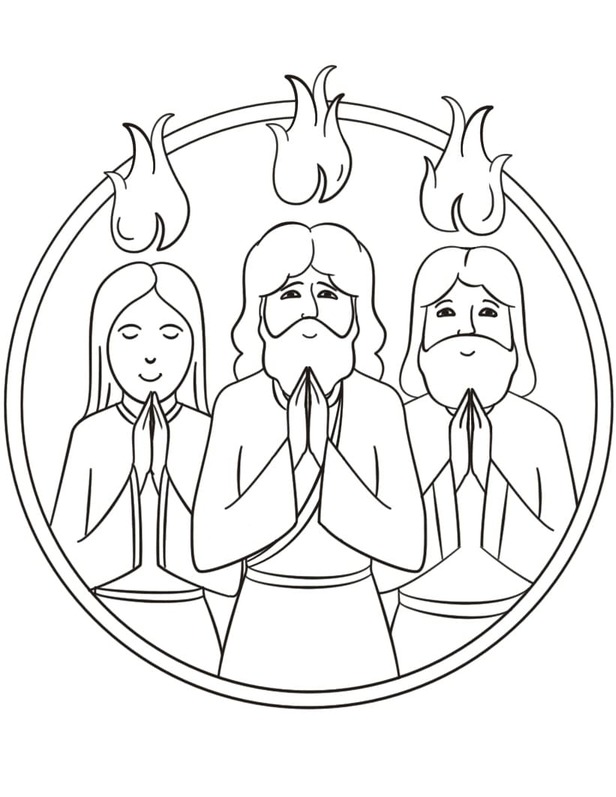 Tekening Pinksteren simpel