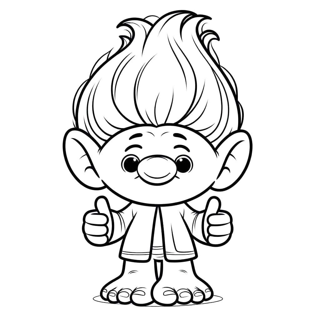 Trolls gratis afdrukbare simpel