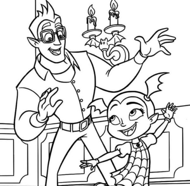 Vampirina eenvoudig bij kinderen