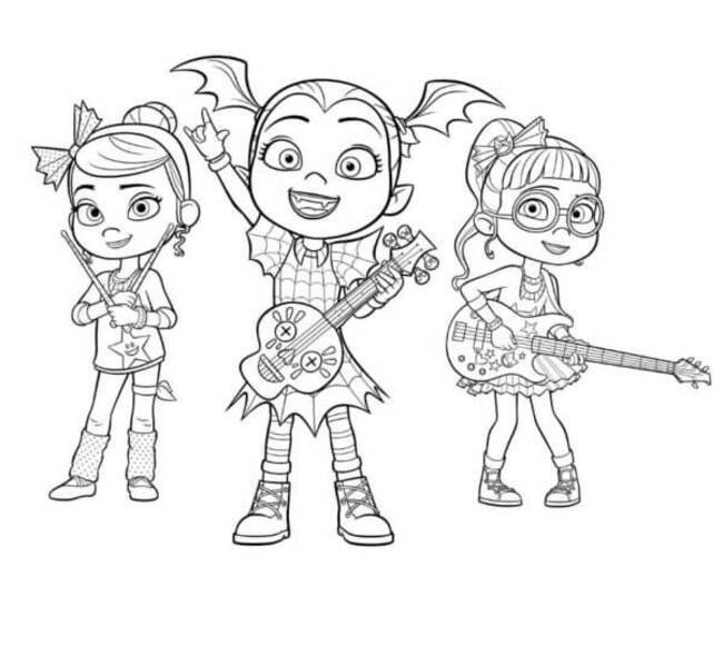 Vampirina gratis afdrukbare simpel