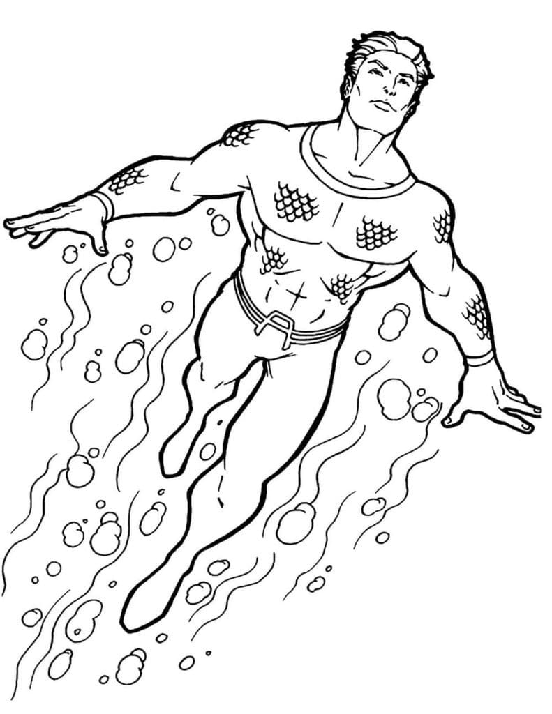 Aquaman afdrukbaar basis