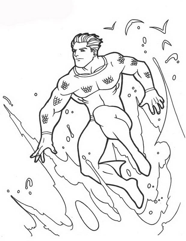 Aquaman gratis afdrukbaar basis
