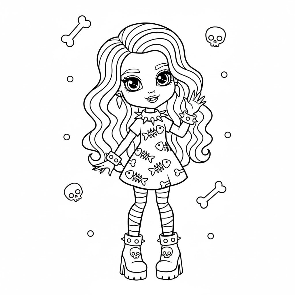 Monster High afdrukbaar eenvoudig Monster High afdrukbaar eenvoudig
