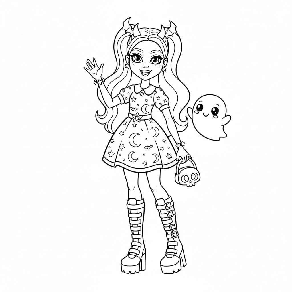 Monster High afdrukbaar simpel Monster High afdrukbaar simpel