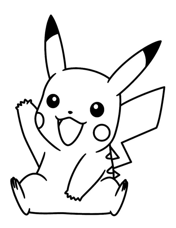 Pikachu afdrukbaar voor kinderen