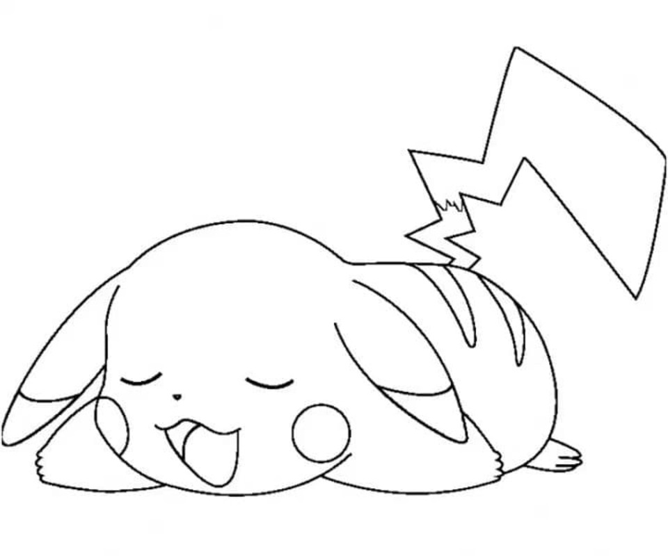 Pikachu afdrukbare simpel