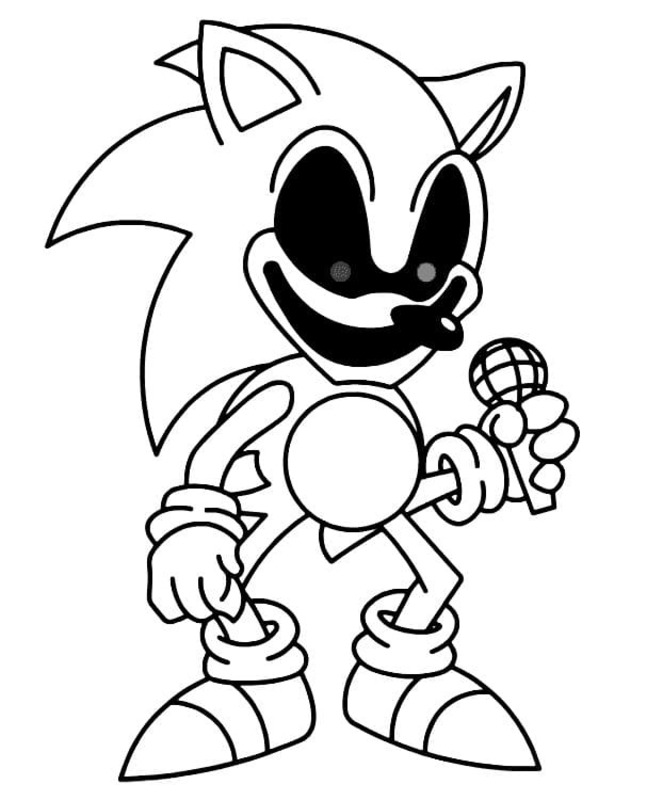 Sonic Exe afdrukbare eenvoudig
