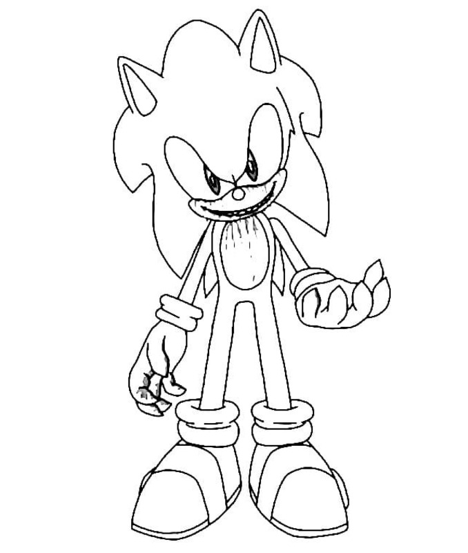 Sonic Exe afdrukbare simpel