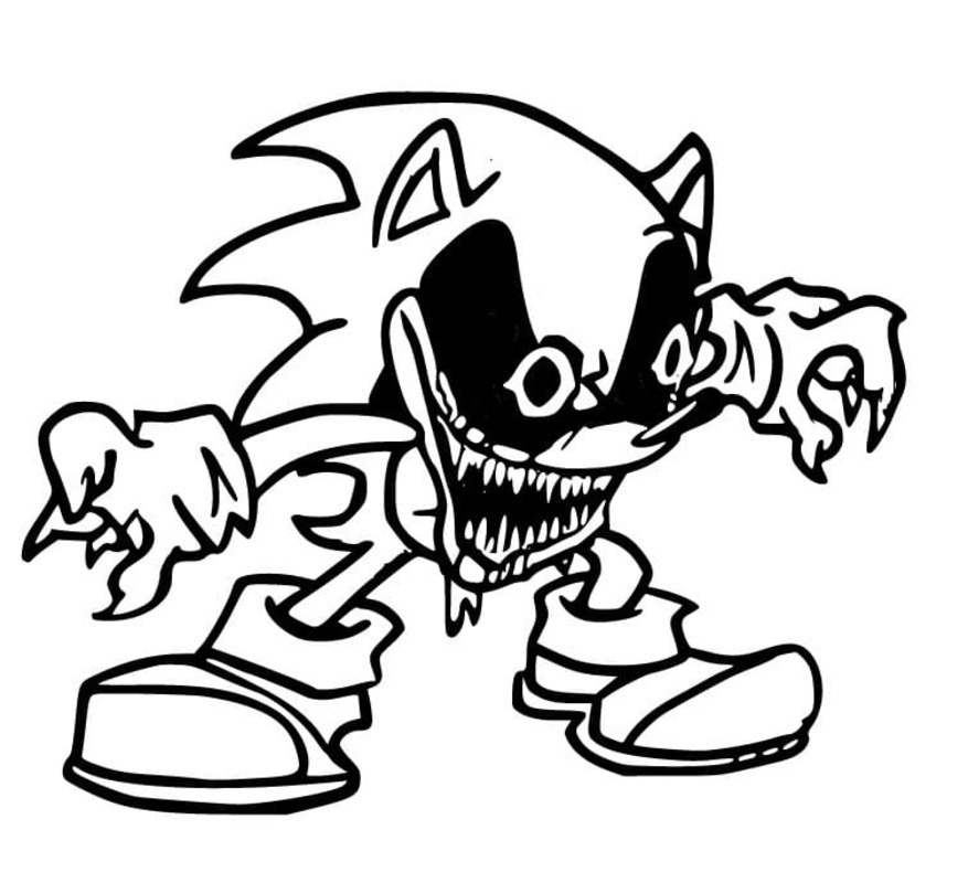Sonic Exe gratis afdrukbaar