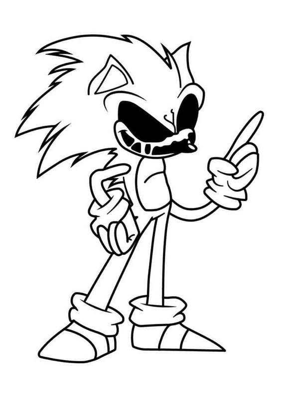 Sonic Exe gratis afdrukbaar voor kinderen
