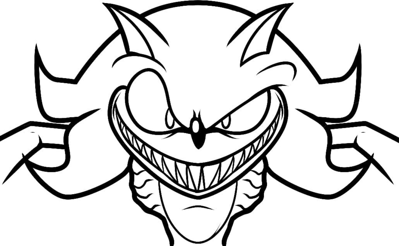 Sonic Exe gratis afdrukbare basis