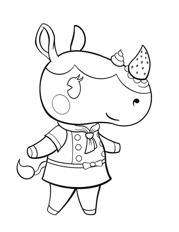 Tekenen Animal Crossing afdrukbare eenvoudig