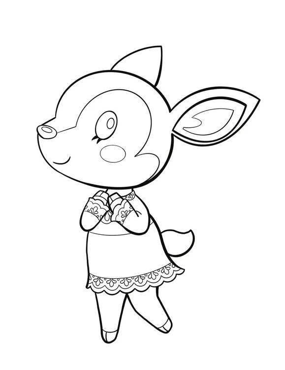 Tekenen Animal Crossing gratis afdrukbare eenvoudig