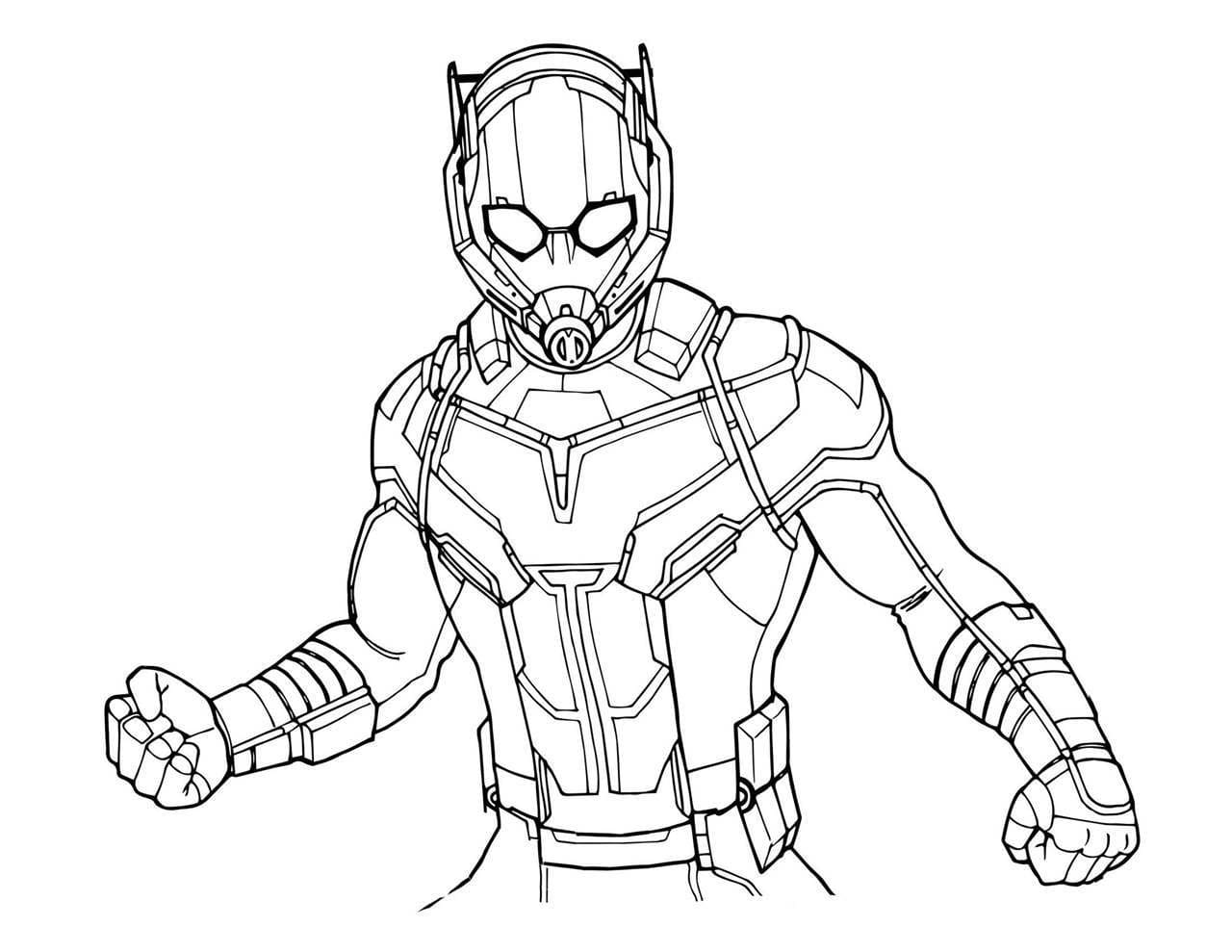 Tekenen Ant man gratis afdrukbaar eenvoudig