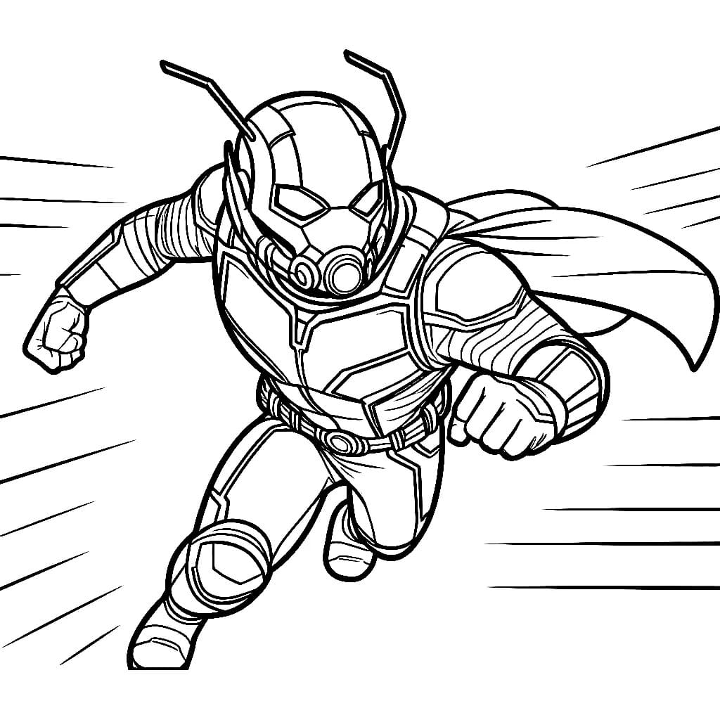 Tekenen Ant man gratis afdrukbaar