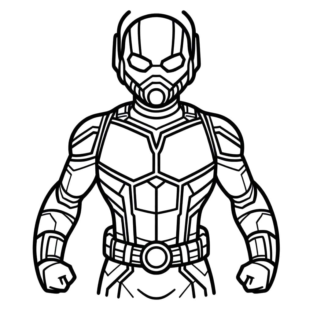 Tekenen Ant man gratis afdrukbaar simpel