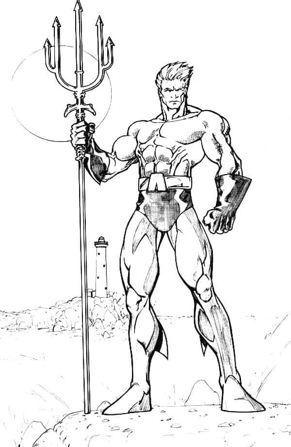 Tekenen Aquaman afdrukbaar eenvoudig