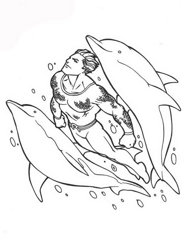 Tekenen Aquaman afdrukbaar