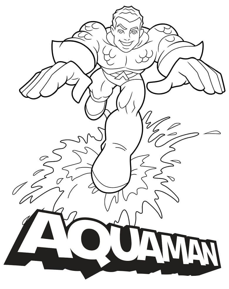 Tekenen Aquaman afdrukbaar simpel