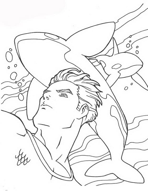 Tekenen Aquaman gratis simpel