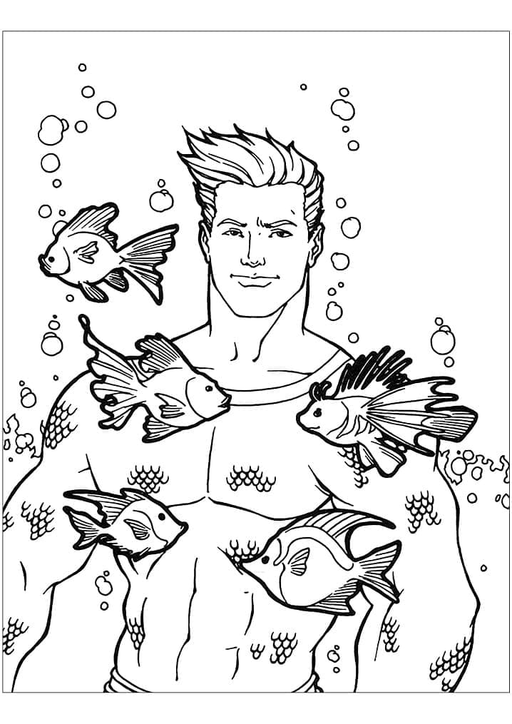 Tekenen Aquaman voor kinderen