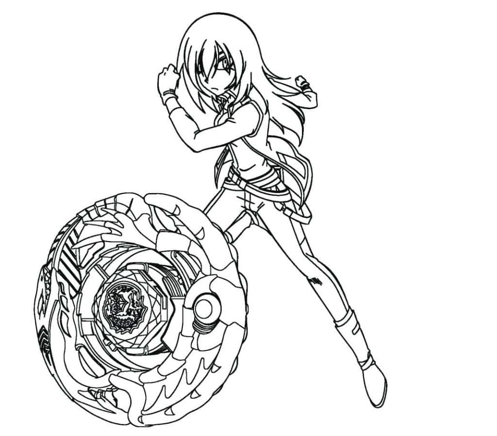 Tekenen Beyblade gratis afdrukbaar simpel