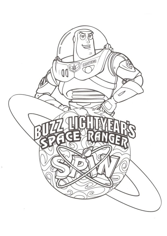 Tekenen Buzz Lightyear afdrukbaar eenvoudig