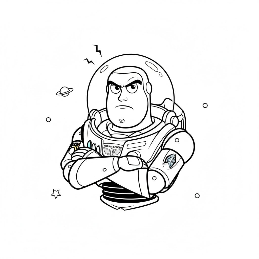 Tekenen Buzz Lightyear afdrukbaar