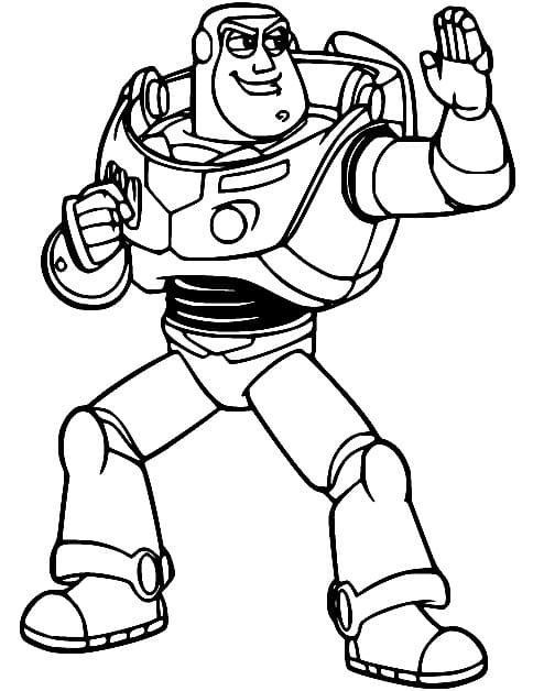 Tekenen Buzz Lightyear afdrukbaar simpel