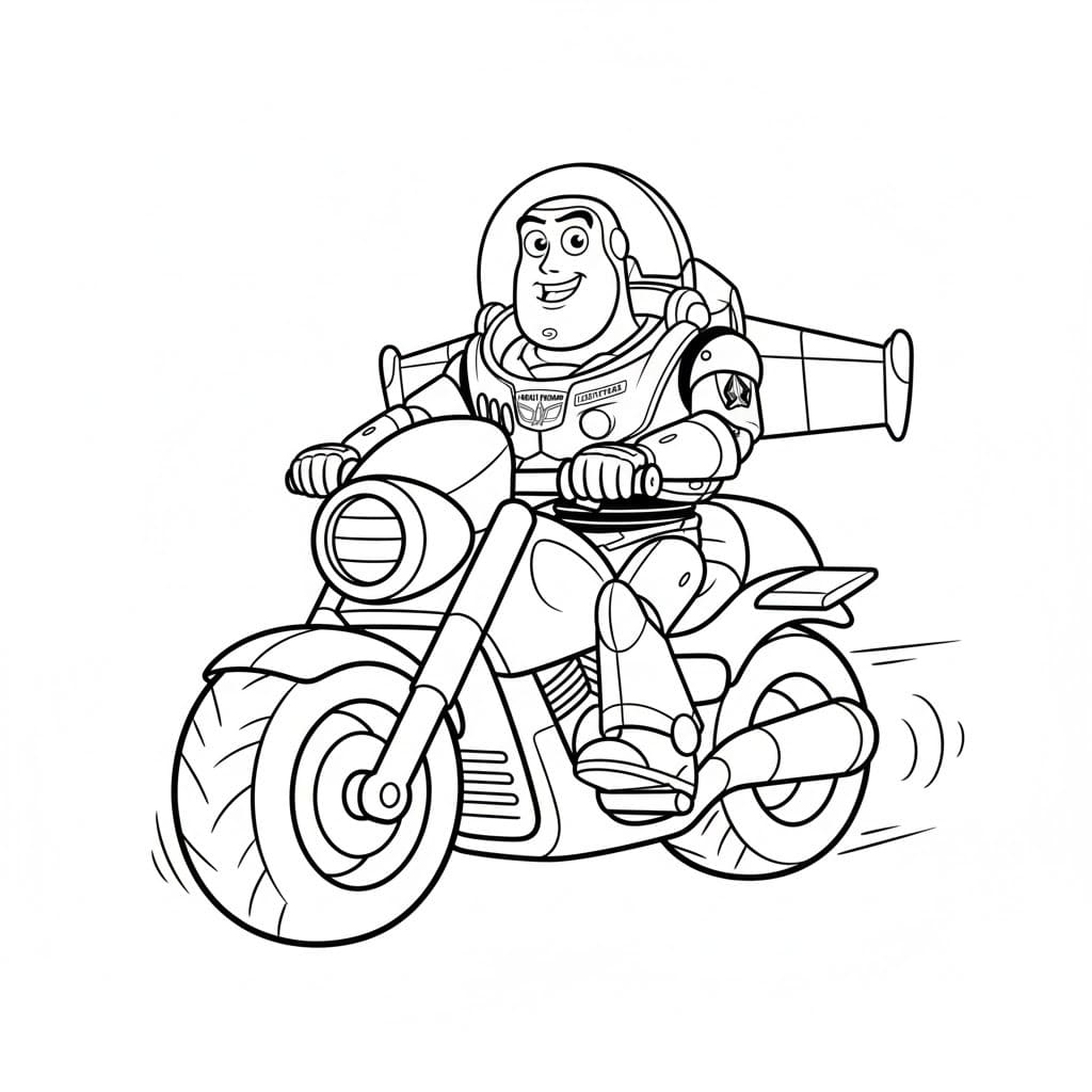 Tekenen Buzz Lightyear afdrukbaar voor kinderen