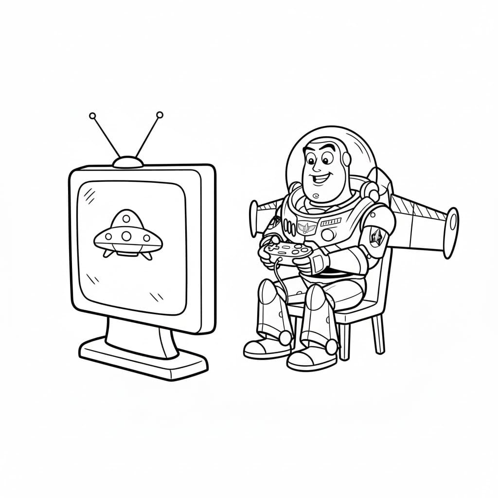 Tekenen Buzz Lightyear basis