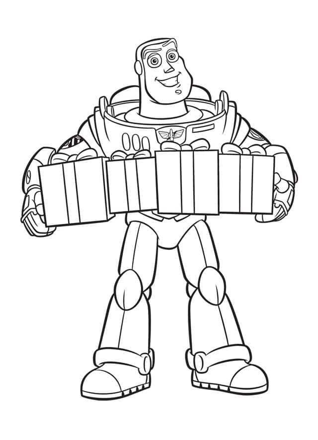 Tekenen Buzz Lightyear gratis afdrukbaar basis