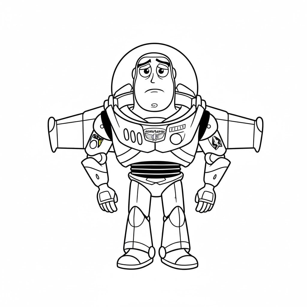 Tekenen Buzz Lightyear gratis afdrukbaar