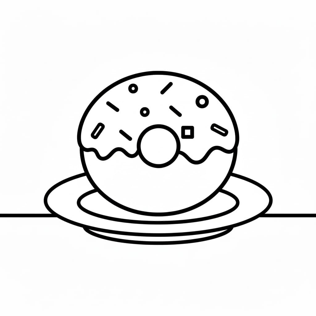 Tekenen Donut 4 Tekenen Donut 4