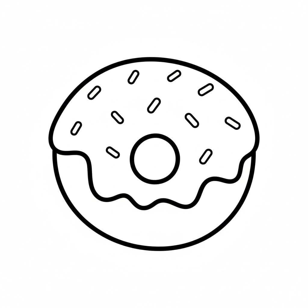 Tekenen Donut 6 Tekenen Donut 6