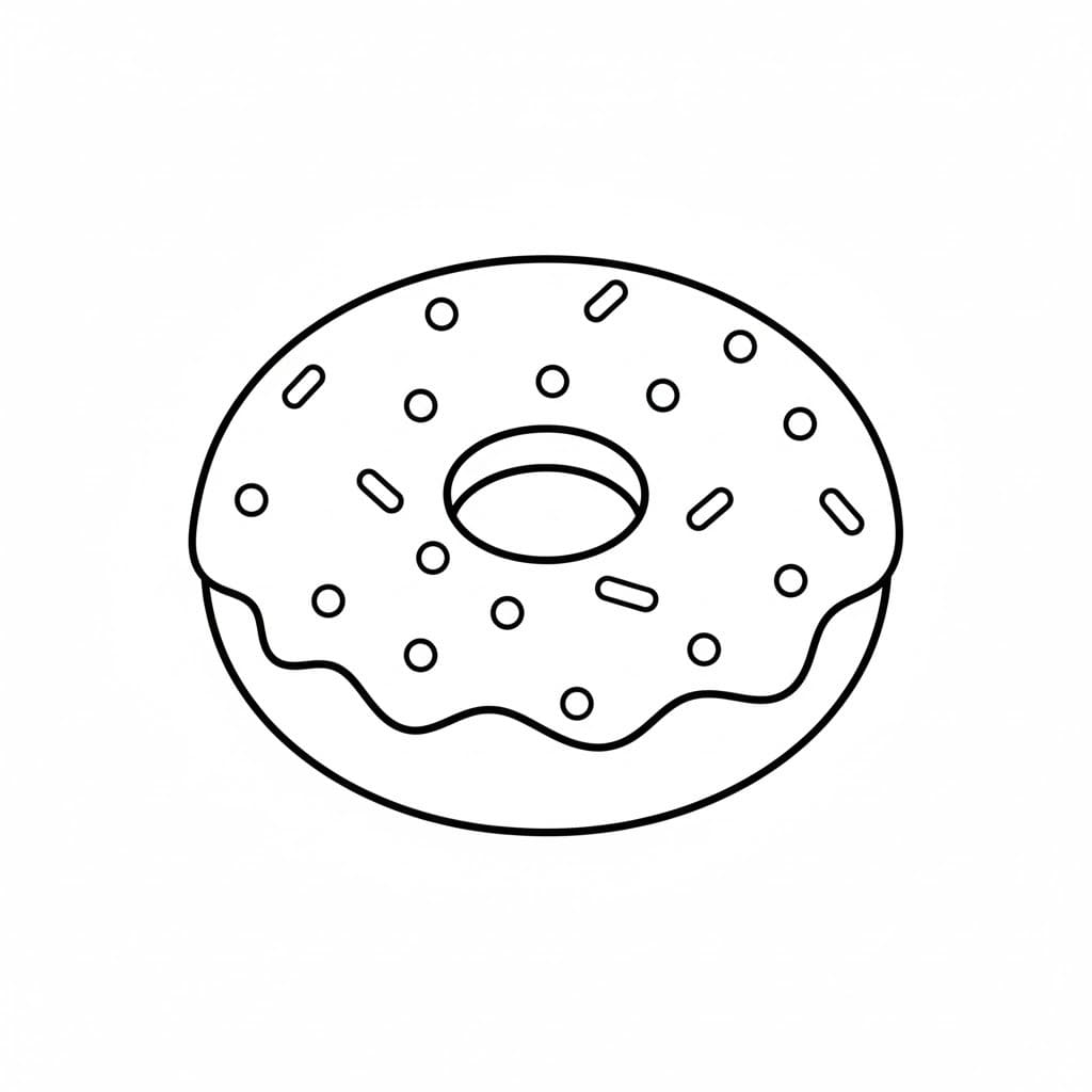 Tekenen Donut 8 Tekenen Donut 8