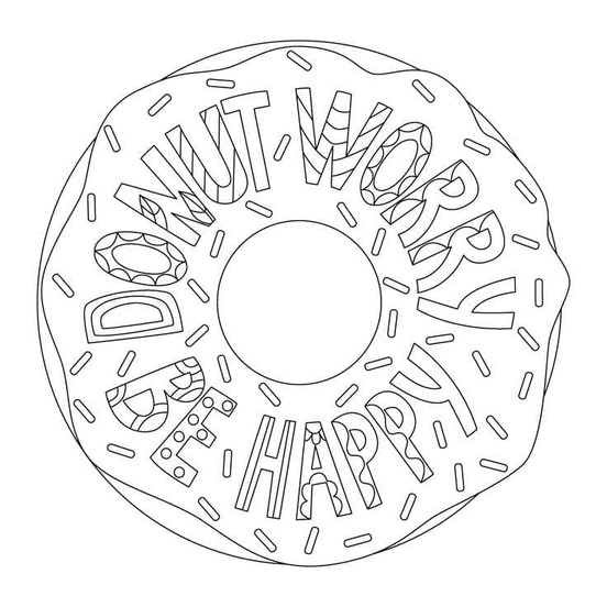 Tekenen Donut afdrukbaar eenvoudig Tekenen Donut afdrukbaar eenvoudig